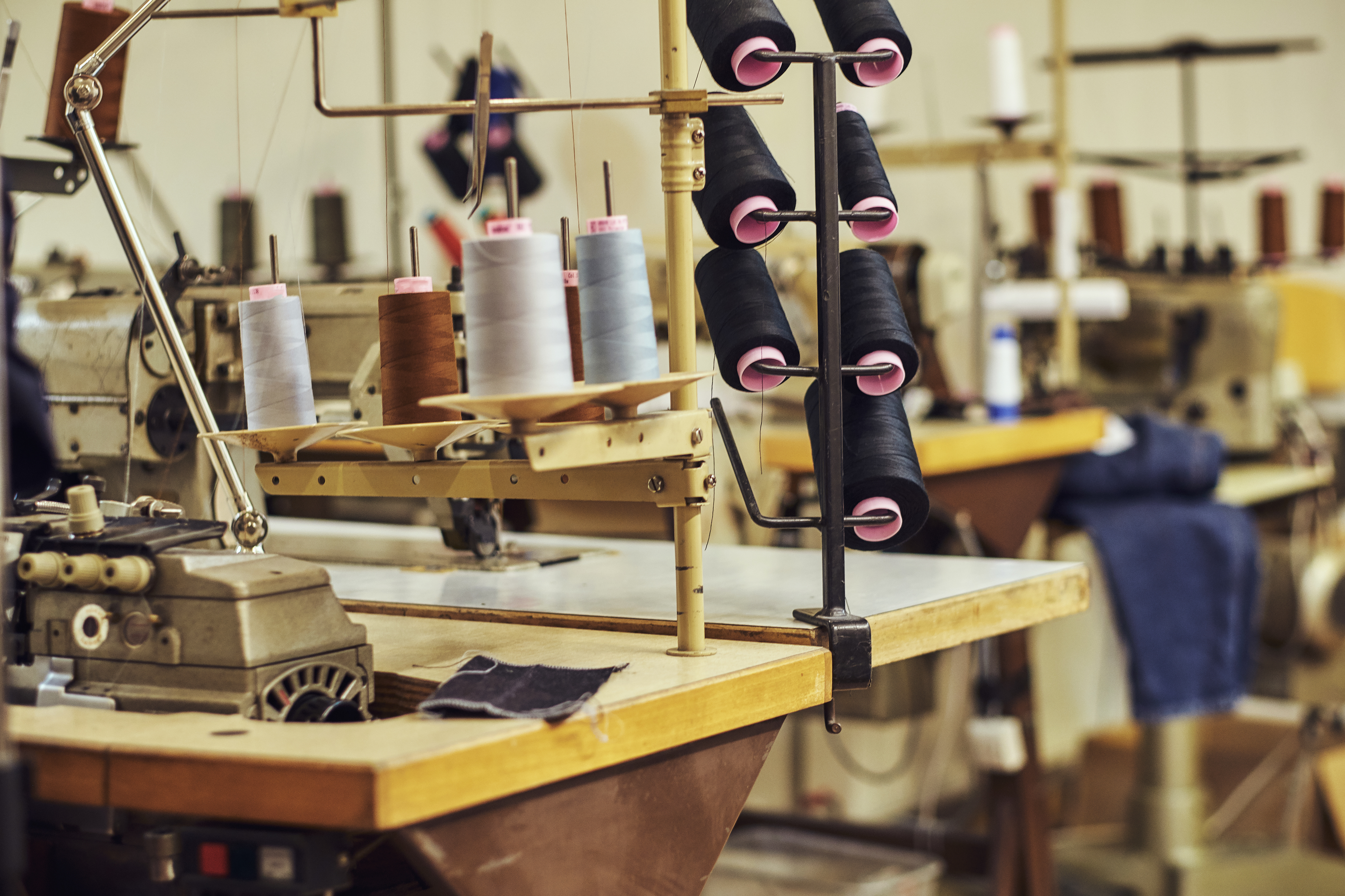 shirt manufacturing unit with workers